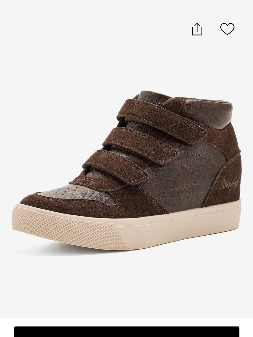 Blowfish Malibu Zest Brown Platform Wedge Sneaker with Velcro Straps